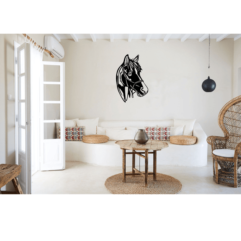 Casa si Gradina - Decoratiuni - Decoratiuni perete - Decor perete Cap de Cal HH735 din lemn - 30 L x 45 H (cm) - Infinity.ro