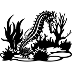 Casa si Gradina - Decoratiuni - Decoratiuni perete - Decor perete Calut de Mare HH803 din lemn - 28 L x 20 H (cm) - Infinity.ro