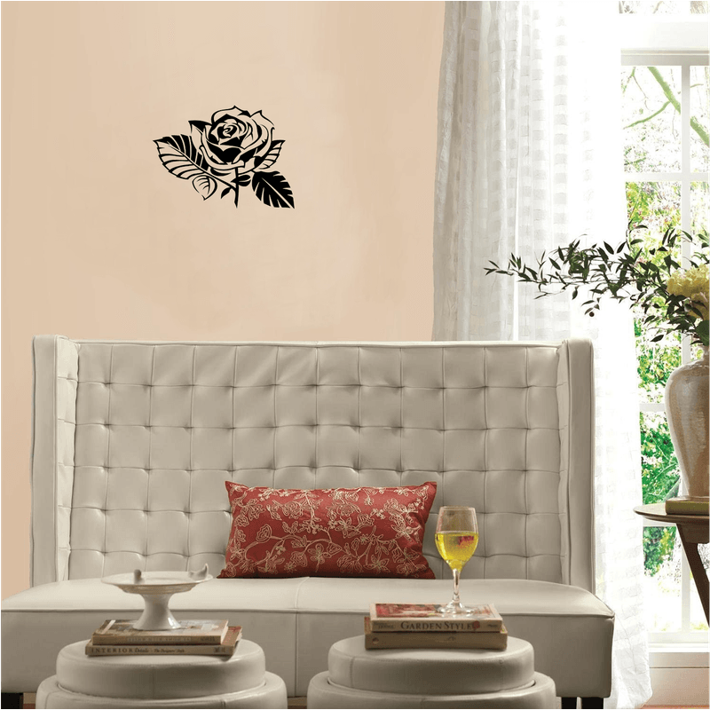 Casa si Gradina - Decoratiuni - Decoratiuni perete - Decor perete Trandafir HH737 din lemn - 37 L x 27 H (cm) - Infinity.ro