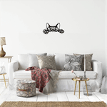 Casa si Gradina - Decoratiuni - Decoratiuni perete - Decor perete Pisica HH801 din lemn - 45 L x 25 H (cm) - Infinity.ro