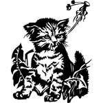 Casa si Gradina - Decoratiuni - Decoratiuni perete - Decor perete Pisicuta HH809 din lemn - 20 L x 25 H (cm) - Infinity.ro