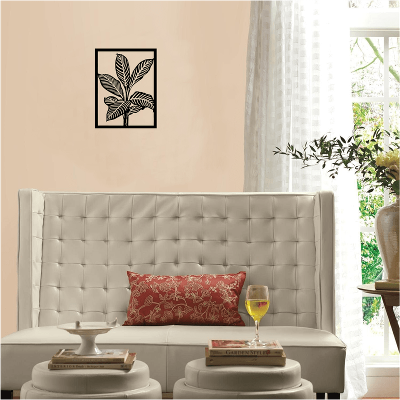 Casa si Gradina - Decoratiuni - Decoratiuni perete - Decor perete Frunze Planta HH812 din lemn - 37 L x 48 H (cm) - Infinity.ro