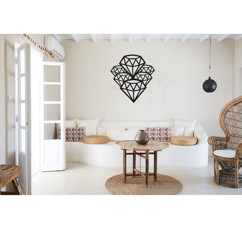 Casa si Gradina - Decoratiuni - Decoratiuni perete - Decor perete Diamante HH776 din lemn - 20 L x 22 H (cm) - Infinity.ro