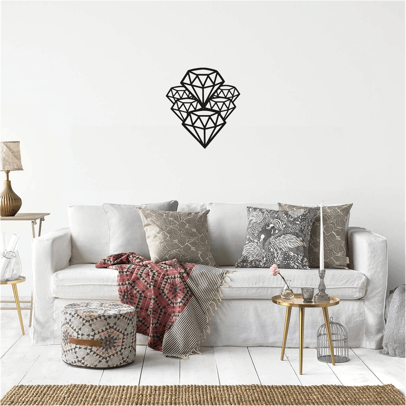 Casa si Gradina - Decoratiuni - Decoratiuni perete - Decor perete Diamante HH776 din lemn - 20 L x 22 H (cm) - Infinity.ro