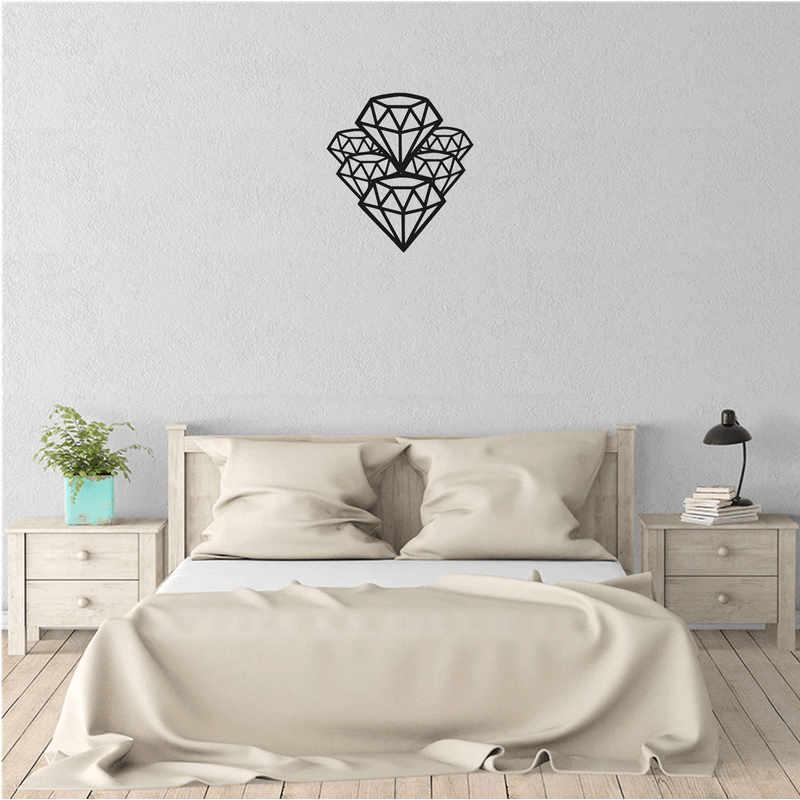 Casa si Gradina - Decoratiuni - Decoratiuni perete - Decor perete Diamante HH776 din lemn - 28 L x 31 H (cm) - Infinity.ro