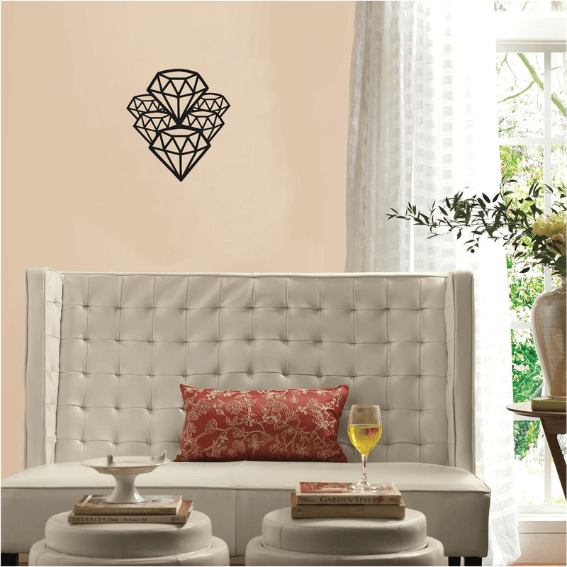 Casa si Gradina - Decoratiuni - Decoratiuni perete - Decor perete Diamante HH776 din lemn - 28 L x 31 H (cm) - Infinity.ro