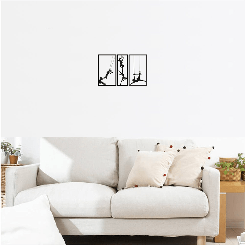 Casa si Gradina - Decoratiuni - Decoratiuni perete - Decor perete Circ din 3 Parti HH777 din lemn - 89 L x 57 H (cm) - Infinity.ro