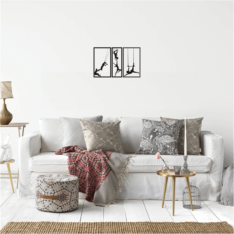 Casa si Gradina - Decoratiuni - Decoratiuni perete - Decor perete Circ din 3 Parti HH777 din lemn - 89 L x 57 H (cm) - Infinity.ro