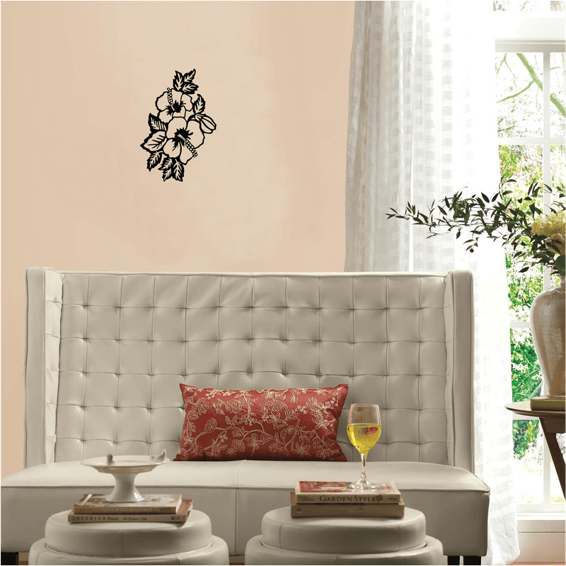 Casa si Gradina - Decoratiuni - Decoratiuni perete - Decor perete Flori HH745 din lemn - 36 L x 58 H (cm) - Infinity.ro