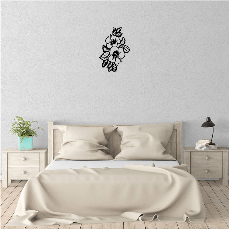 Casa si Gradina - Decoratiuni - Decoratiuni perete - Decor perete Flori HH745 din lemn - 36 L x 58 H (cm) - Infinity.ro