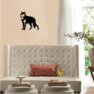 Decor perete Lup HH816 din lemn - 36 L x 37 H (cm)