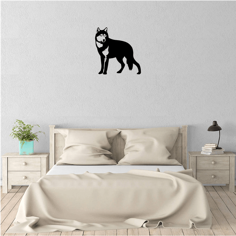 Casa si Gradina - Decoratiuni - Decoratiuni perete - Decor perete Lup HH816 din lemn - 36 L x 37 H (cm) - Infinity.ro