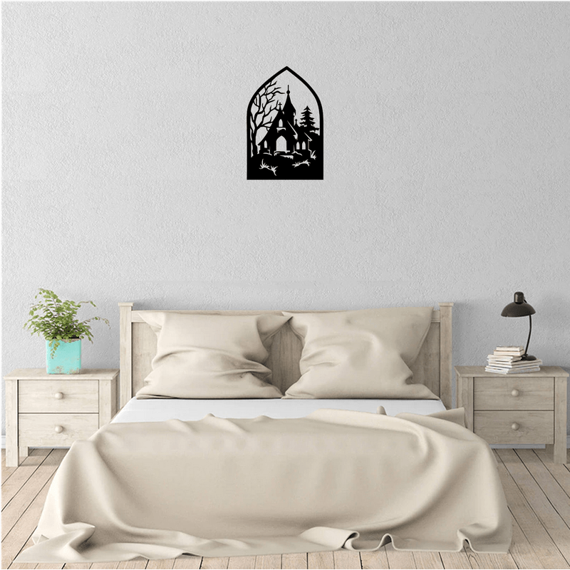 Casa si Gradina - Decoratiuni - Decoratiuni perete - Decor perete Biserica HH782 din lemn - 30 L x 45 H (cm) - Infinity.ro