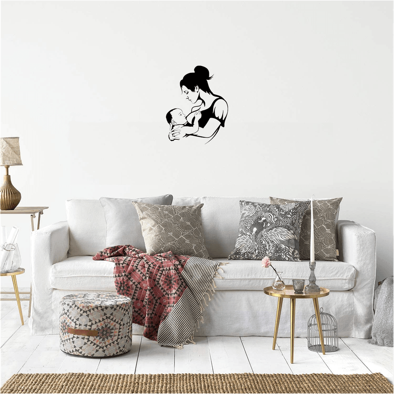 Casa si Gradina - Decoratiuni - Decoratiuni perete - Decor perete Mama Alaptanad HH747 din lemn - 27 L x 35 H (cm) - Infinity.ro