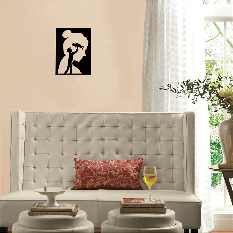 Casa si Gradina - Decoratiuni - Decoratiuni perete - Decor perete Familie HH720 din lemn - 20 L x 27 H (cm) - Infinity.ro