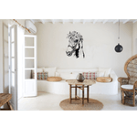 Casa si Gradina - Decoratiuni - Decoratiuni perete - Decor perete Cap de Cal cu Flori HH750 din lemn - 35 L x 53 H (cm) - Infinity.ro