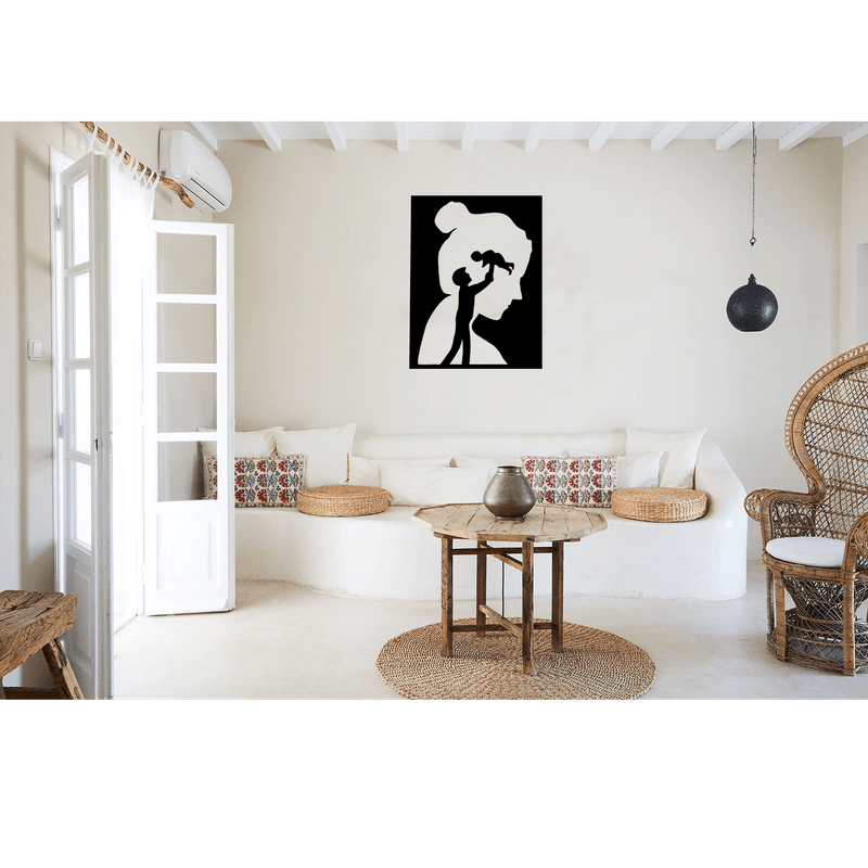 Casa si Gradina - Decoratiuni - Decoratiuni perete - Decor perete Familie HH720 din lemn - 37 L x 49 H (cm) - Infinity.ro