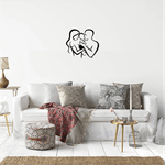 Casa si Gradina - Decoratiuni - Decoratiuni perete - Decor perete Familie cu Bebelus HH728 din lemn - 22 L x 20 H (cm) - Infinity.ro