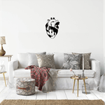 Casa si Gradina - Decoratiuni - Decoratiuni perete - Decor perete Fata cu Inima HH790 din lemn - 27 L x 41 H (cm) - Infinity.ro