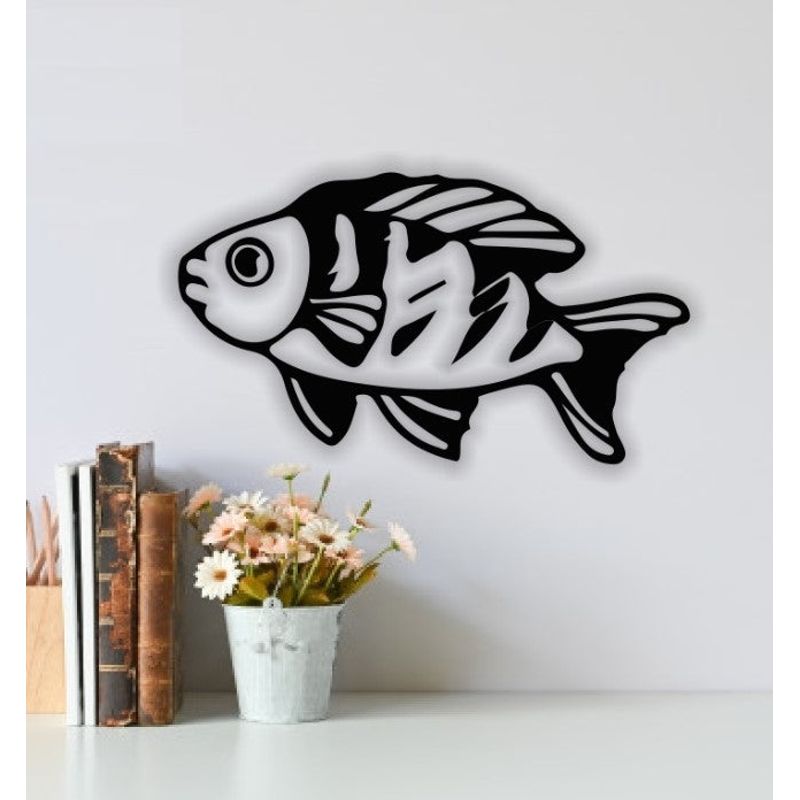 Casa si Gradina - Decoratiuni - Decoratiuni perete - Decor perete Personalizabil Peste HHH483 din lemn - 40 L x 23 H (cm) - Infinity.ro