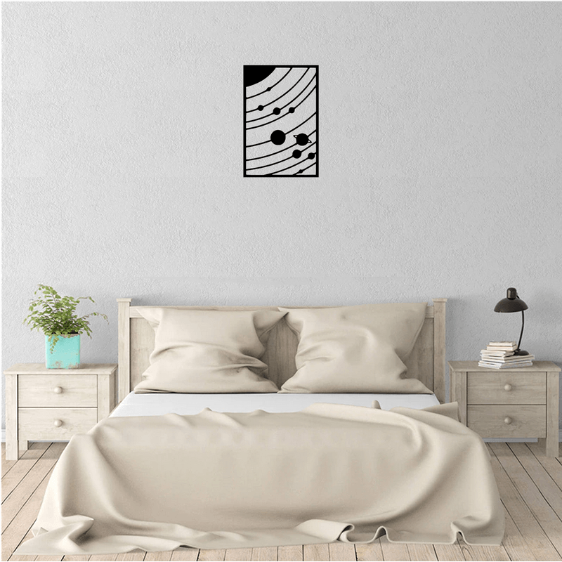 Casa si Gradina - Decoratiuni - Decoratiuni perete - Decor perete Sistem Solar HH687 din lemn - 37 L x 55 H (cm) - Infinity.ro