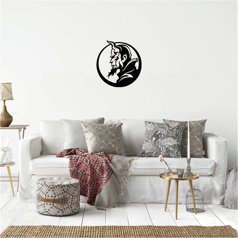 Casa si Gradina - Decoratiuni - Decoratiuni perete - Decor perete Diavol cu Coarne HH727 din lemn - 35 L x 37 H (cm) - Infinity.ro