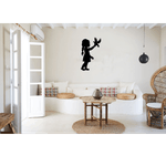 Casa si Gradina - Decoratiuni - Decoratiuni perete - Decor perete Fetita cu Porumbel HH692 din lemn - 35 L x 57 H (cm) - Infinity.ro