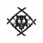 Casa si Gradina - Decoratiuni - Decoratiuni perete - Decor perete Personalizabil Lup in Sabii HHH659 din lemn - 40 L x 38 H (cm) - Infinity.ro