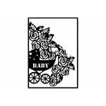 Casa si Gradina - Decoratiuni - Decoratiuni perete - Decor perete Personalizabil Carucior cu Flori HHH679 din lemn - 38 L x 54 H (cm) - Infinity.ro