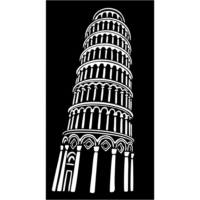 Casa si Gradina - Decoratiuni - Decoratiuni perete - Decor perete Turnul din Pisa HH729 din lemn - 17 L x 30 H (cm) - Infinity.ro