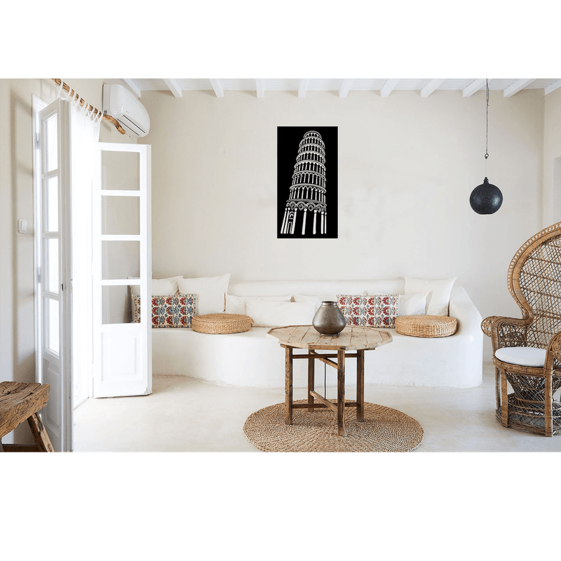 Casa si Gradina - Decoratiuni - Decoratiuni perete - Decor perete Turnul din Pisa HH729 din lemn - 17 L x 30 H (cm) - Infinity.ro