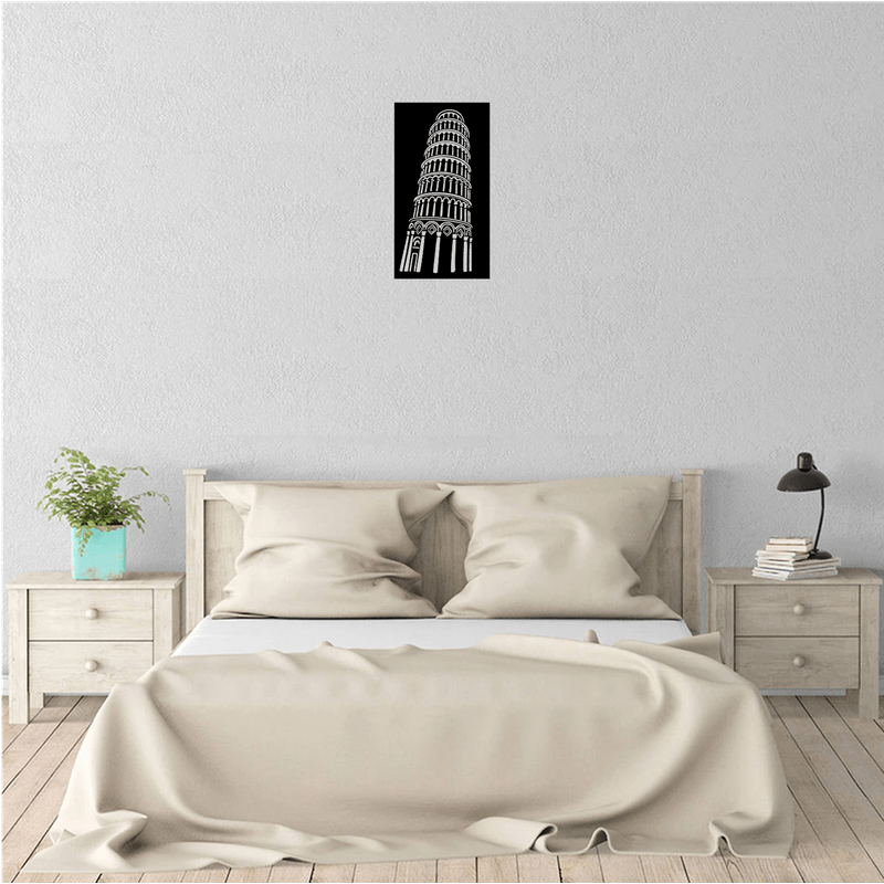 Casa si Gradina - Decoratiuni - Decoratiuni perete - Decor perete Turnul din Pisa HH729 din lemn - 17 L x 30 H (cm) - Infinity.ro