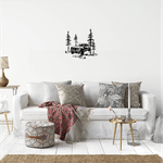 Casa si Gradina - Decoratiuni - Decoratiuni perete - Decor perete Masina SUV HH765 din lemn - 29 L x 27 H (cm) - Infinity.ro