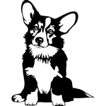 Casa si Gradina - Decoratiuni - Decoratiuni perete - Decor perete Catel Corgi HH710 din lemn - 35 L x 45 H (cm) - Infinity.ro