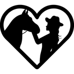 Casa si Gradina - Decoratiuni - Decoratiuni perete - Decor perete Fata si Cal HH712 din lemn - 43 L x 37 H (cm) - Infinity.ro