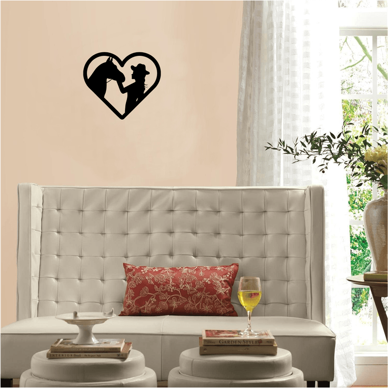 Casa si Gradina - Decoratiuni - Decoratiuni perete - Decor perete Fata si Cal HH712 din lemn - 43 L x 37 H (cm) - Infinity.ro