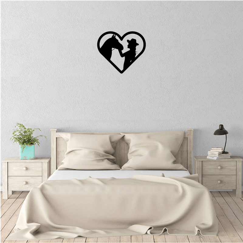 Casa si Gradina - Decoratiuni - Decoratiuni perete - Decor perete Fata si Cal HH712 din lemn - 43 L x 37 H (cm) - Infinity.ro