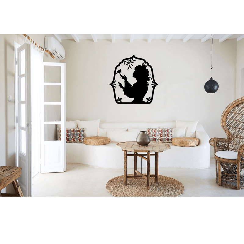 Casa si Gradina - Decoratiuni - Decoratiuni perete - Decor perete Printesa HH818 din lemn - 20 L x 20 H (cm) - Infinity.ro
