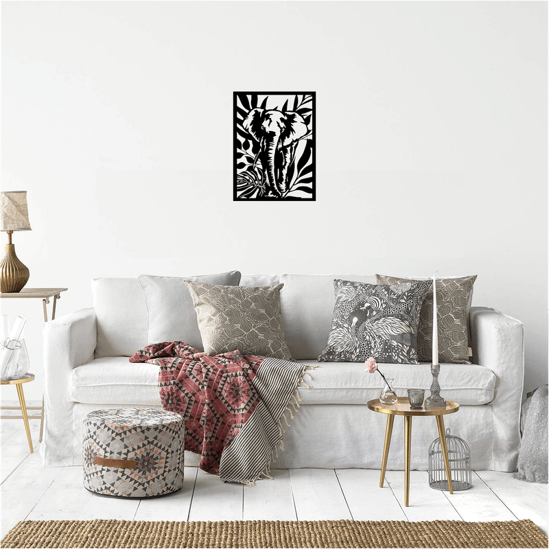 Casa si Gradina - Decoratiuni - Decoratiuni perete - Decor perete Elefant HH788 din lemn - 27 L x 36 H (cm) - Infinity.ro