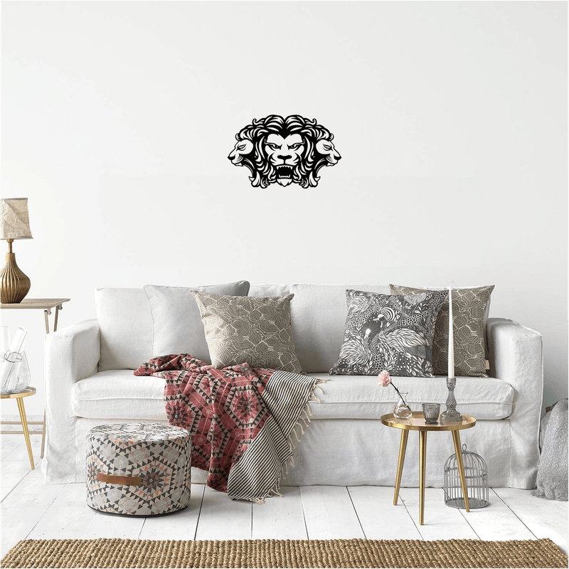 Casa si Gradina - Decoratiuni - Decoratiuni perete - Decor perete Capete de Lei HH717 din lemn - 56 L x 37 H (cm) - Infinity.ro