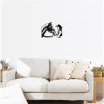 Casa si Gradina - Decoratiuni - Decoratiuni perete - Decor perete Fata cu Cal HH787 din lemn - 26 L x 20 H (cm) - Infinity.ro