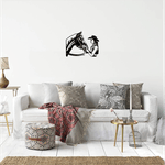 Casa si Gradina - Decoratiuni - Decoratiuni perete - Decor perete Fata cu Cal HH787 din lemn - 26 L x 20 H (cm) - Infinity.ro