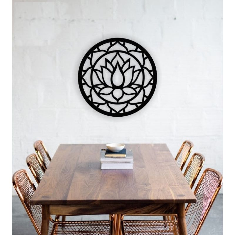 Casa si Gradina - Decoratiuni - Decoratiuni perete - Decor perete Personalizabil Floare Lotus Mandala HHH426 din lemn - 29 L x 29 H (cm) - Infinity.ro