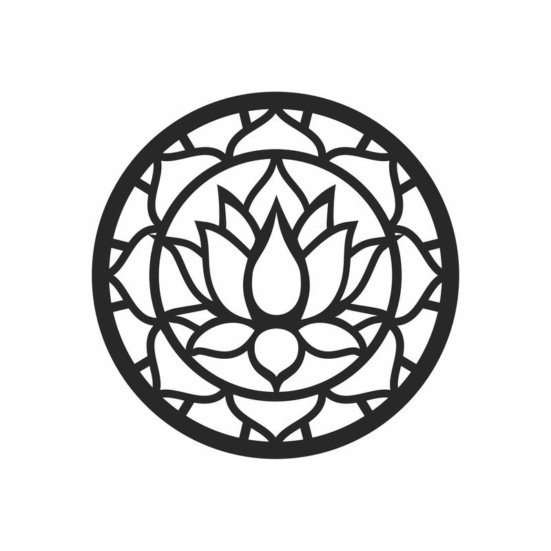 Casa si Gradina - Decoratiuni - Decoratiuni perete - Decor perete Personalizabil Floare Lotus Mandala HHH426 din lemn - 29 L x 29 H (cm) - Infinity.ro