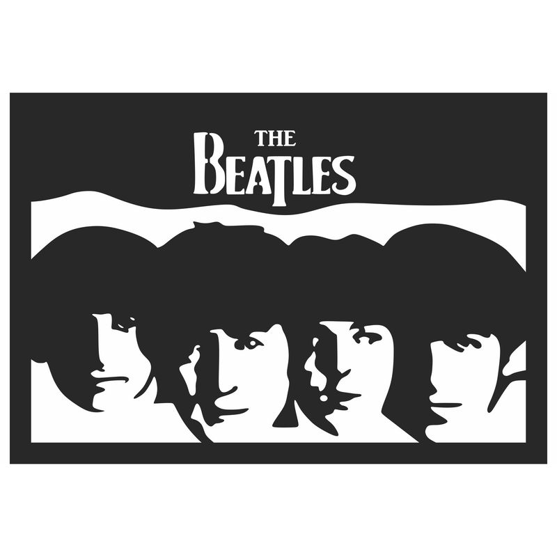 Casa si Gradina - Decoratiuni - Decoratiuni perete - Decor perete Personalizabil The Beatles HHH245 din lemn - 38 L x 26 H (cm) - Infinity.ro
