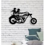 Casa si Gradina - Decoratiuni - Decoratiuni perete - Decor perete Personalizabil Cuplu Pe Motocicleta HHH355 din lemn - 58 L x 34 H (cm) - Infinity.ro