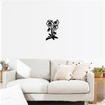 Casa si Gradina - Decoratiuni - Decoratiuni perete - Decor perete Flori HH802 din lemn - 36 L x 57 H (cm) - Infinity.ro