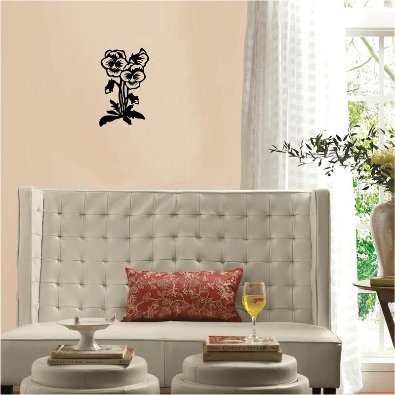 Casa si Gradina - Decoratiuni - Decoratiuni perete - Decor perete Flori HH802 din lemn - 36 L x 57 H (cm) - Infinity.ro