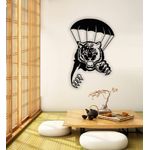 Casa si Gradina - Decoratiuni - Decoratiuni perete - Decor perete Personalizabil Tigru cu Parasuta HHH455 din lemn - 18 L x 29 H (cm) - Infinity.ro