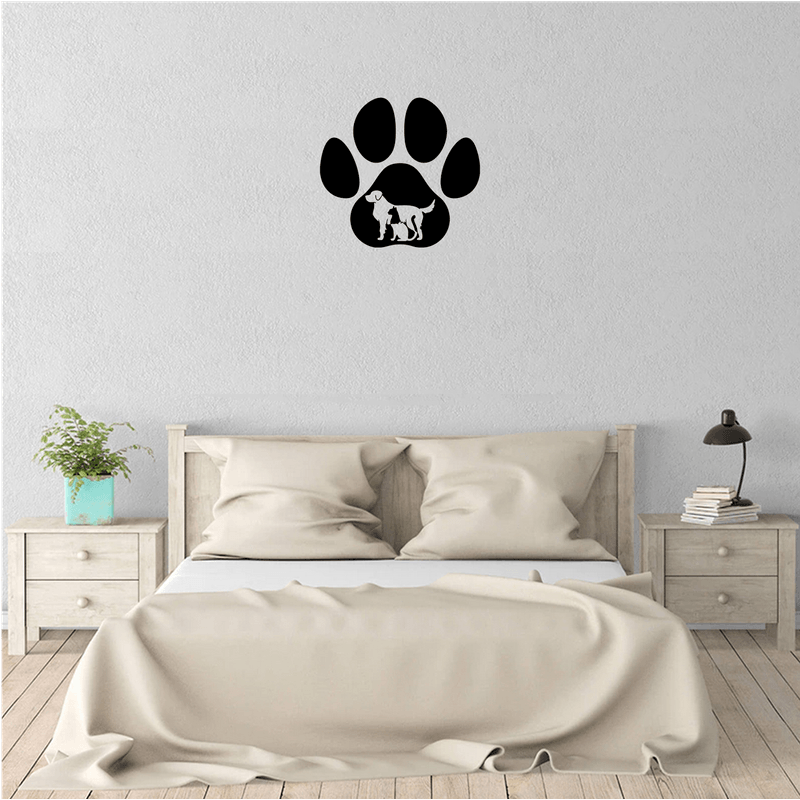 Casa si Gradina - Decoratiuni - Decoratiuni perete - Decor perete Catel si Pisica HH693 din lemn - 21 L x 20 H (cm) - Infinity.ro
